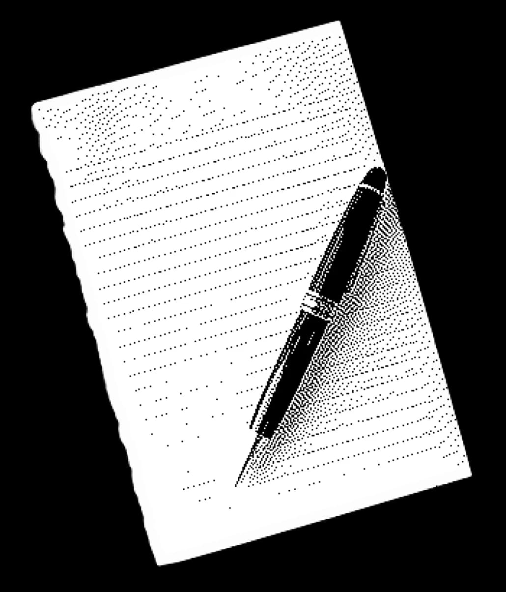 Notepad with pen